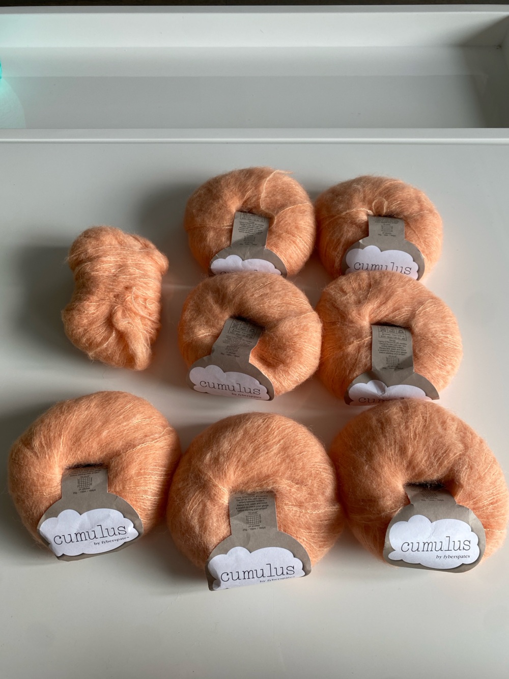 Fyberspates Cumulus Peach Suri Alpaca + Silk Blend Yarn - 8 Skiens